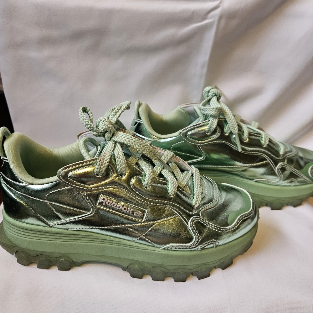 Reebok Metallic Green Sneakers